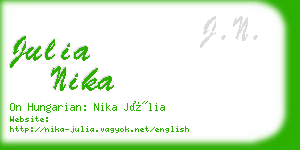 julia nika business card